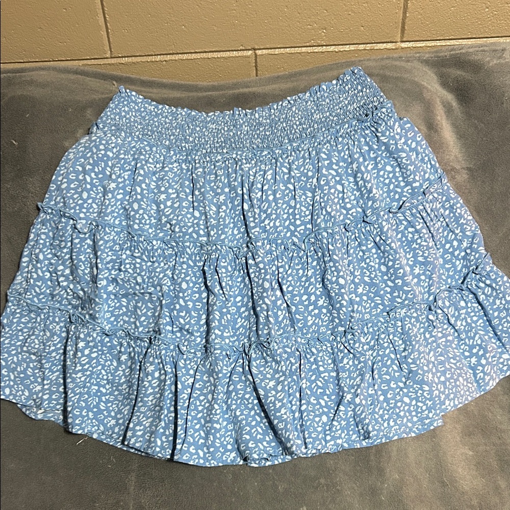 NWT Caracilia Blue Floral Women's Skirt with shorts